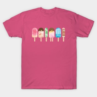 Popsicles Colorful Watercolor Summer Treats T-Shirt